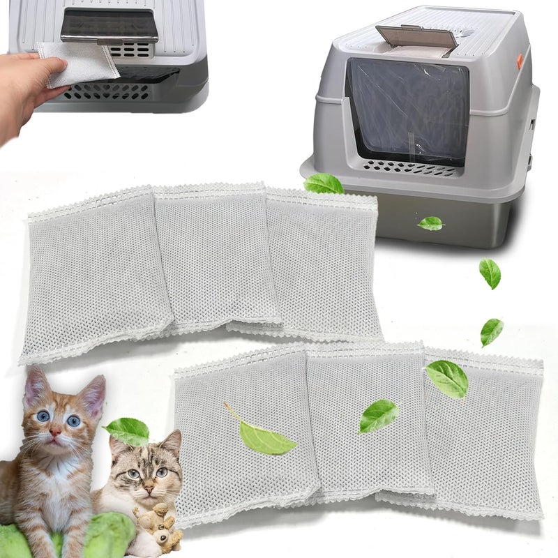 PurifyLogix Activated Charcoal Odor Absorber Bags Compatible with OKSOTY Stainless Steel Cat Litter Box, Natural Coconut shell Charcoal Bags, Absorb Odors/Control Damp from Pets/Keep Home Fresh（6PCS） - Image 1